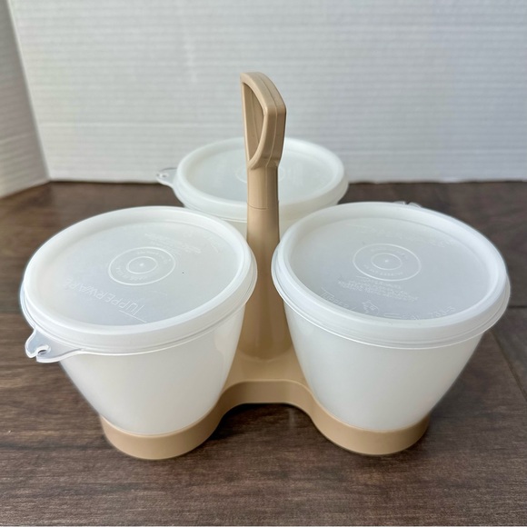 Tupperware Other - Tupperware 3-piece Condiment Caddy with Lids